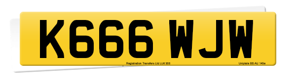 Registration number K666 WJW